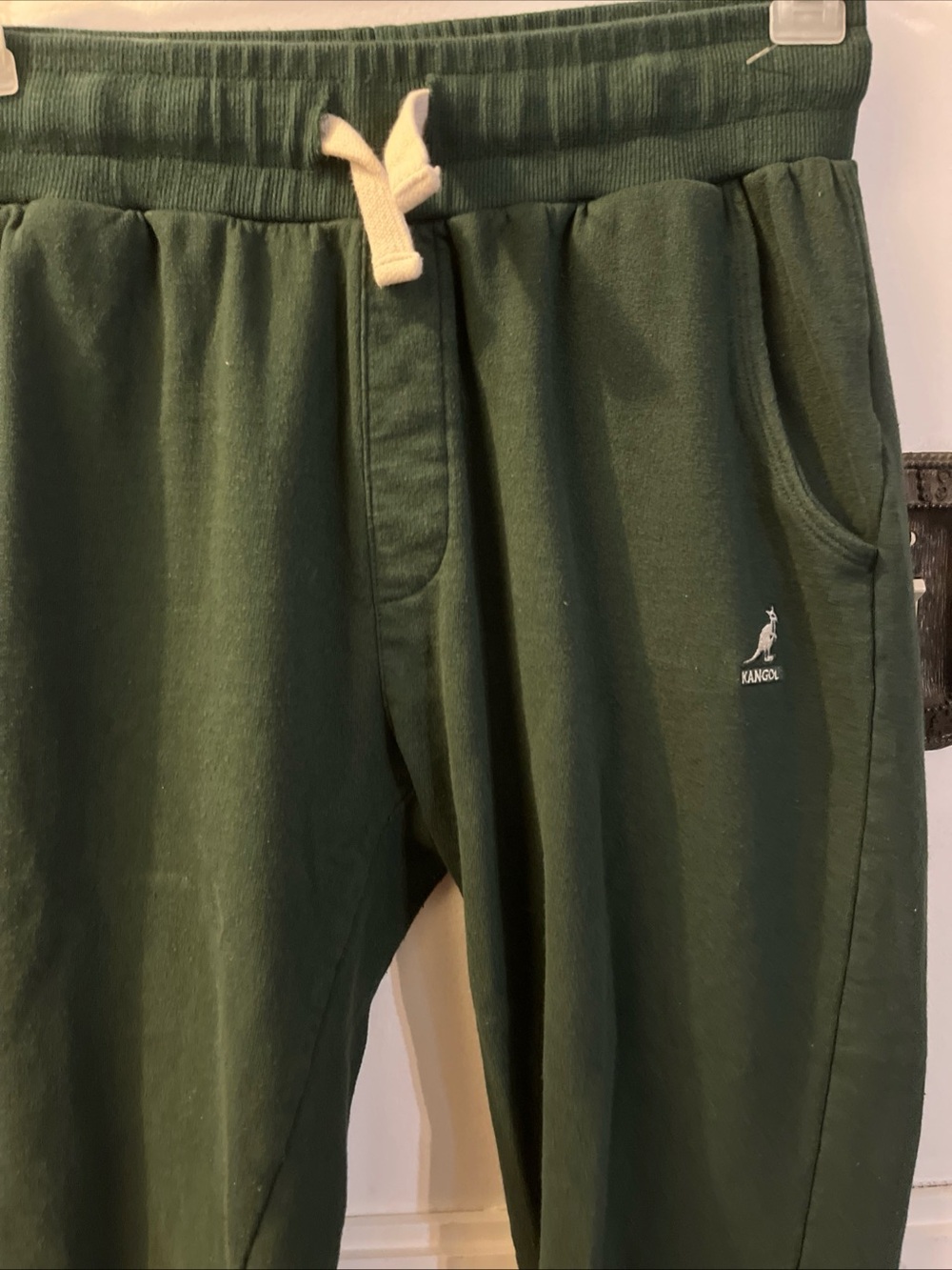 Kangol Forest Green Cotton Drawstring Joggers P/S